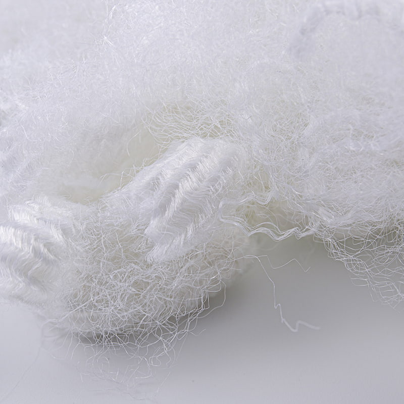 Полое несоликонизированное полиэфирное штапельное волокно необработанное белое 15D×64 мм Полое несоликонизированное полиэфирное штапельное волокно необработанное белое 15D×64 мм