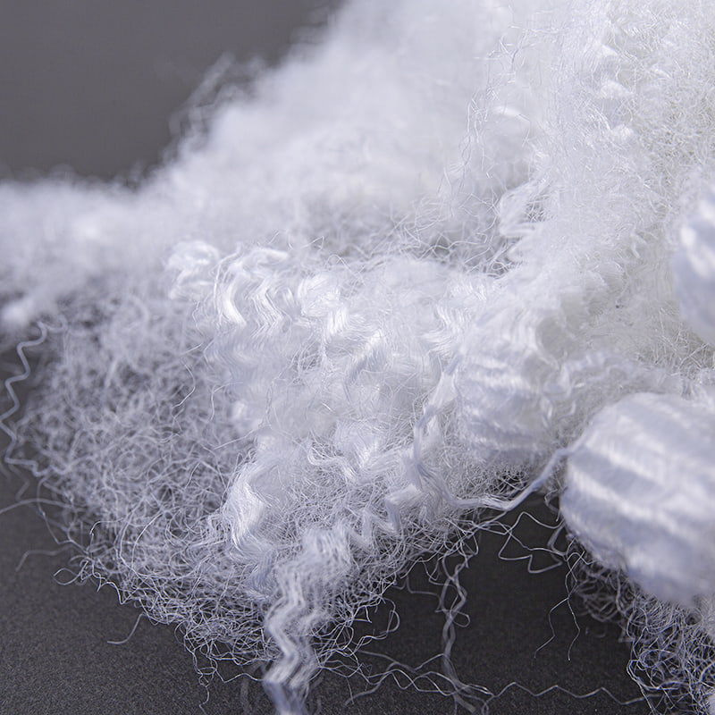 Полое огнестойкое скользкое полиэфирное штапельное волокно 6D×64 мм Полое огнестойкое скользкое полиэфирное штапельное волокно 6D×64 мм