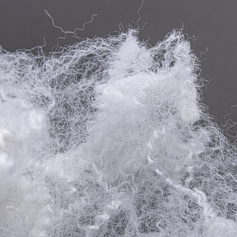 Полое огнестойкое скользкое полиэфирное штапельное волокно 6D×64 мм Полое огнестойкое скользкое полиэфирное штапельное волокно 6D×64 мм