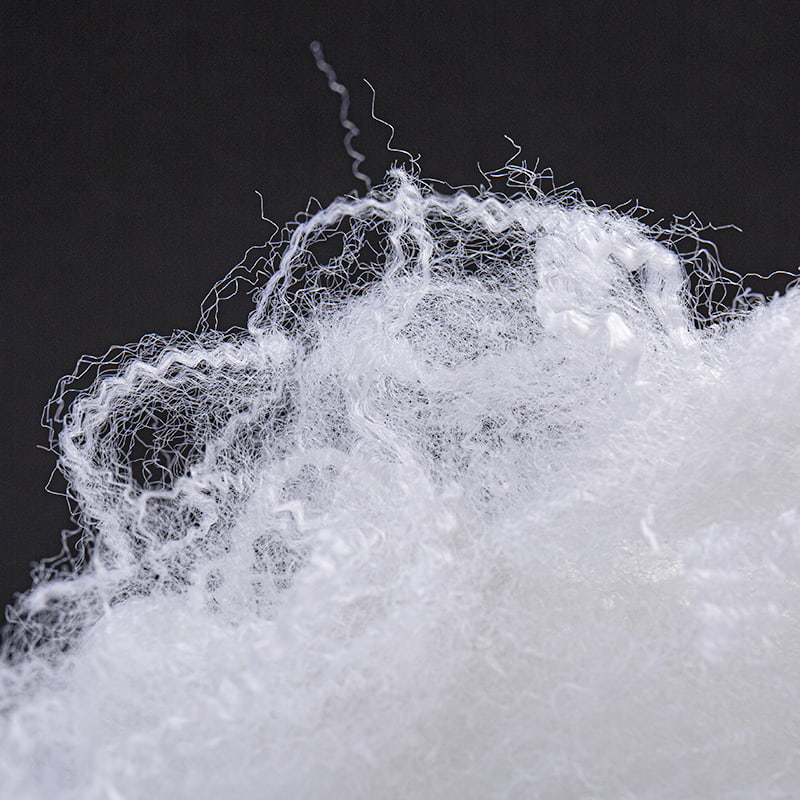 Полое огнестойкое скользкое полиэфирное штапельное волокно 6D×64 мм Полое огнестойкое скользкое полиэфирное штапельное волокно 6D×64 мм